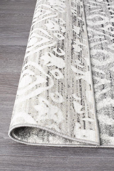 Zeeka Dark Grey Tribal Rug